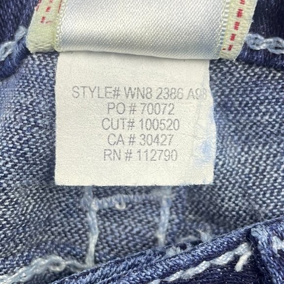 VTG True Religion Becky Low Rise Bootcut Jeans Women's Sz 27 Dark Wash Denim Y2K - Picture 11 of 16